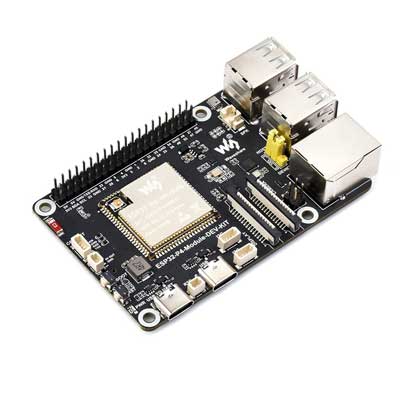 ESP32-P4 ESP32-C6 Development Board RISC-V WiFi6 MIPI CSI Camera 7/10.1 inch DSI Display /RJ45 Ethernet /Mic /Audio Size Compatible with Raspberry Pi