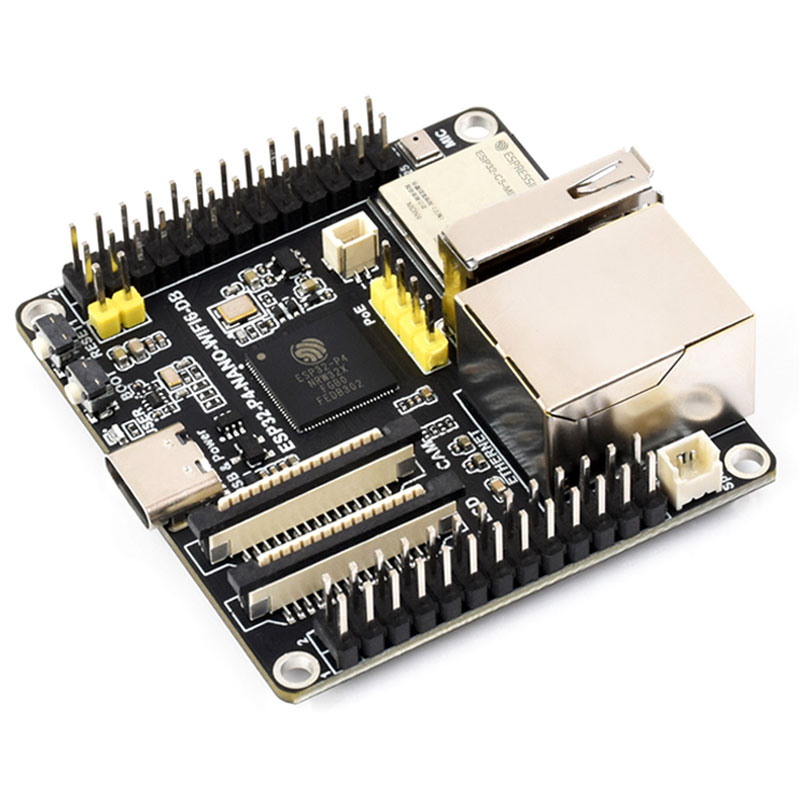 ESP32-P4-NANO-DB Development Board ESP32-C6 RISC-V MIPI CSI Camera / 10.1 inch DSI Display / USB / RJ45 Ethernet / POE