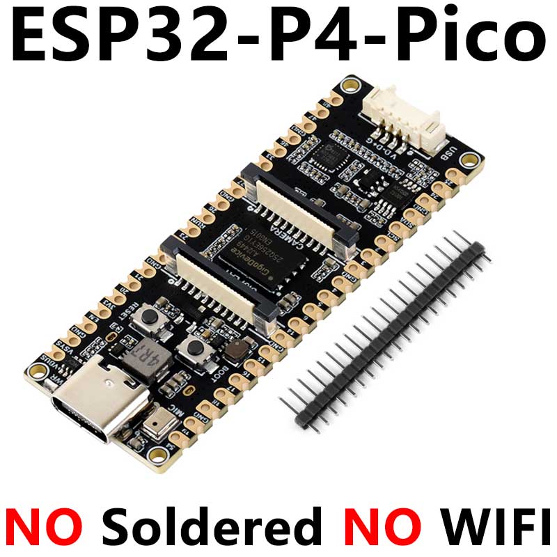 ESP32-P4 PICO Development Board with MIPI DSI 10.1-inch Display, CSI Camera, and Audio Speaker