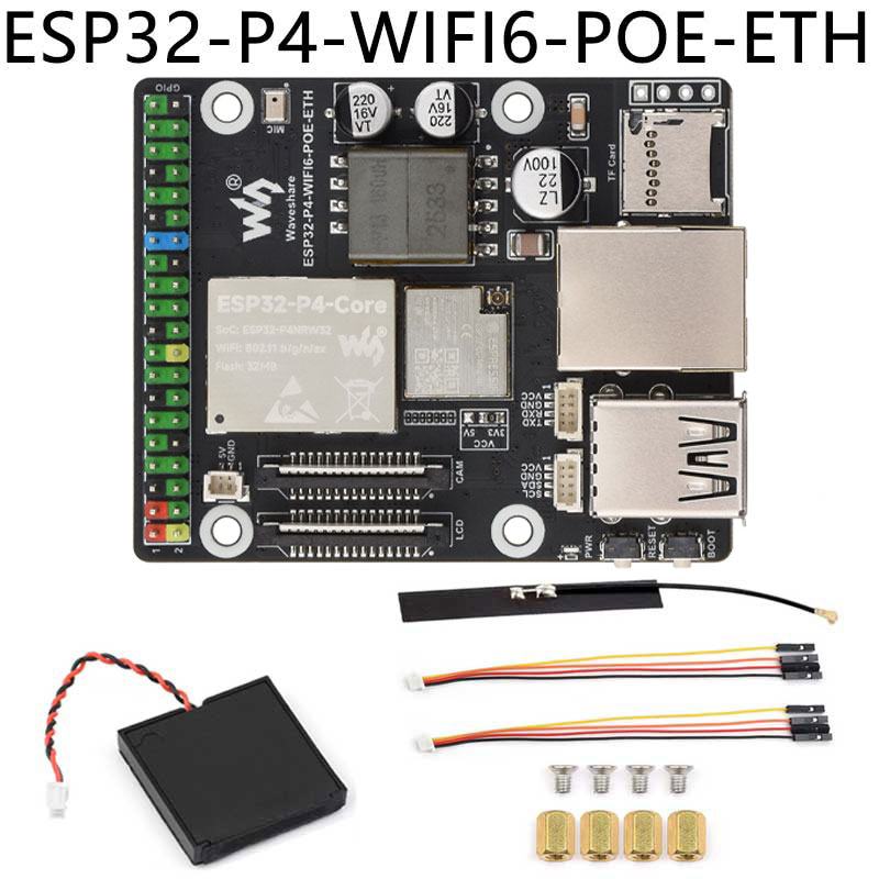 ESP32-P4-WIFI6-POE-ETH ESP32-C6 MIPI DSI 10.1 inch Display/CSI Camera/Audio Speaker For AI Deepseek