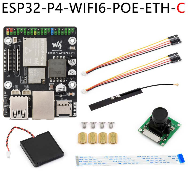 ESP32-P4-WIFI6-POE-ETH ESP32-C6 MIPI DSI 10.1 inch Display/CSI Camera/Audio Speaker For AI Deepseek