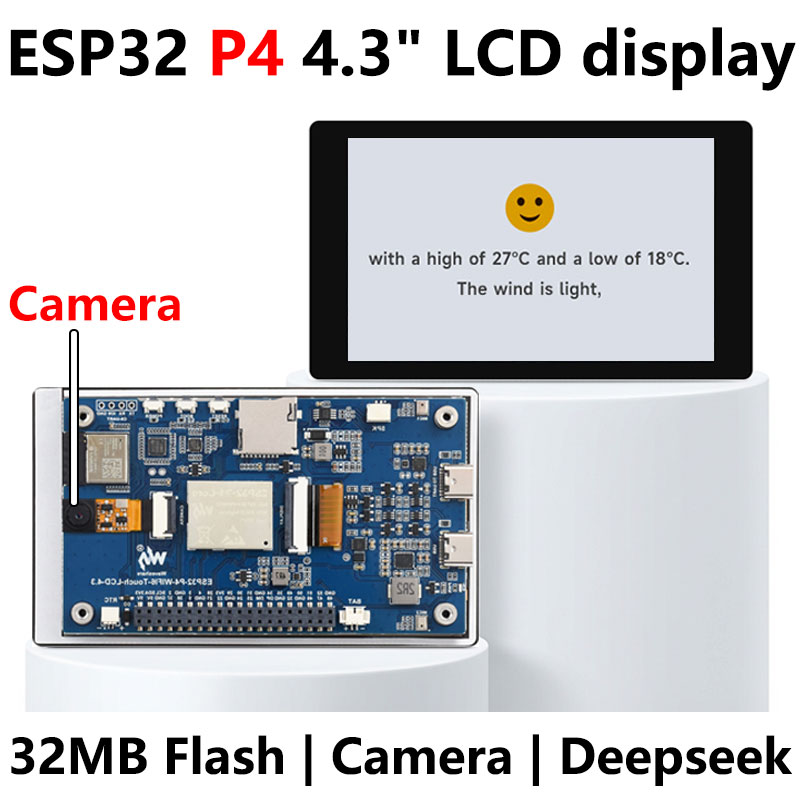 ESP32-P4-WIFI6 4.3inch LCD Display AI Development Board 480×800 4.3 inch TouchScreen Deepseek