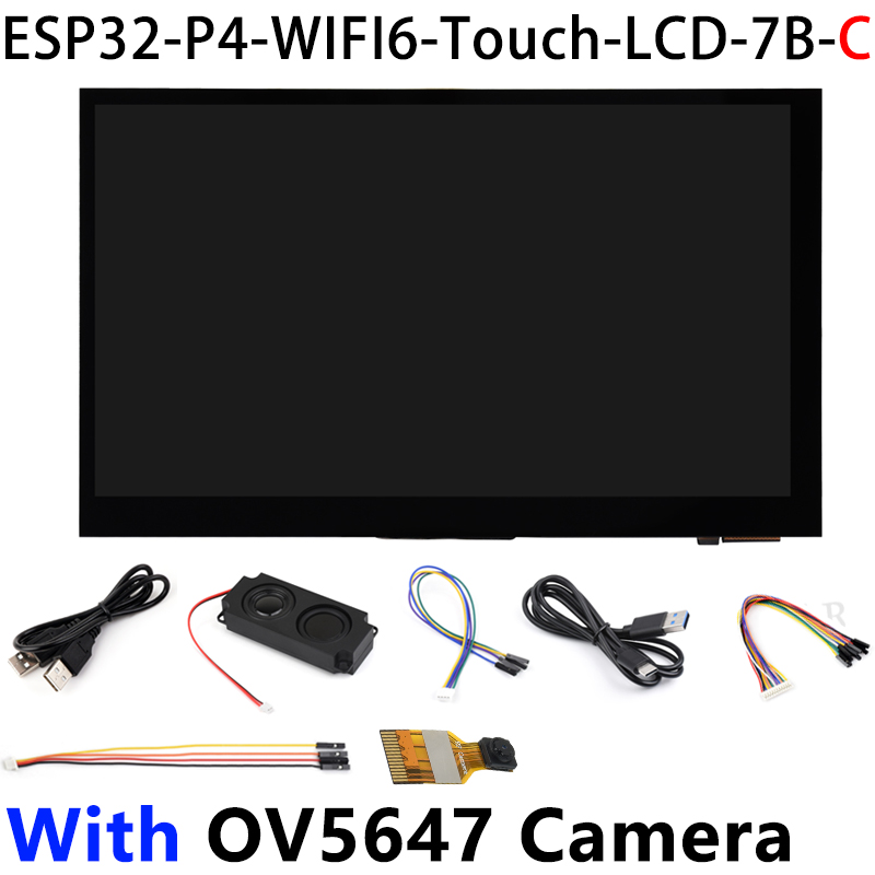 ESP32 P4 Development Board 7-inch LCD Display 1024×600 7inch Touchscreen ESP32-C6 WiFi6 AI Deepseek