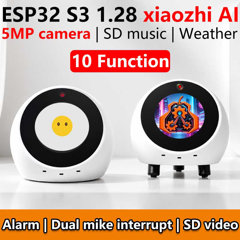 ESP32-S3 AI Camera 1.28inch LCD Dual MIC Development Board Display 1.28 inch Voice Interruption Object Recognition 10-in-1 Multifunctional