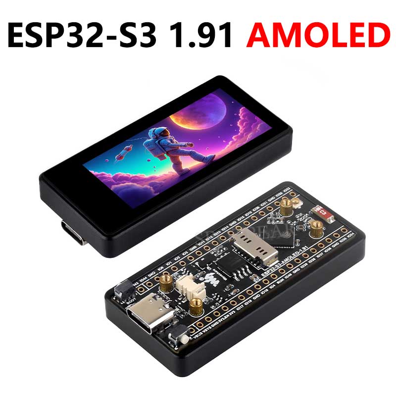 ESP32 S3 Development Board 1.91 inch AMOLED Display Screen For Arduino LVGL With SD-Port/ QMI8658C 6-Axis Sensor