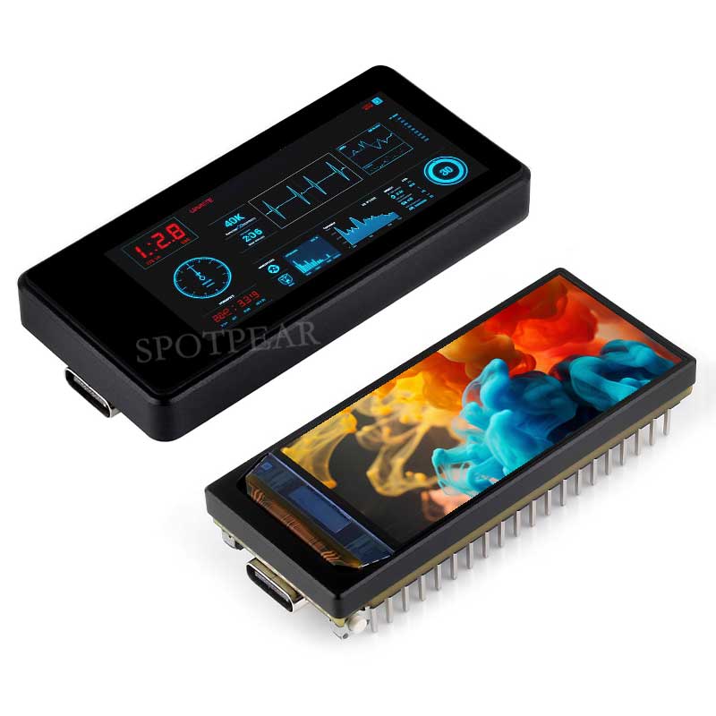 ESP32 S3 Development Board 1.91 inch AMOLED Display Screen For Arduino LVGL With SD-Port/ QMI8658C 6-Axis Sensor