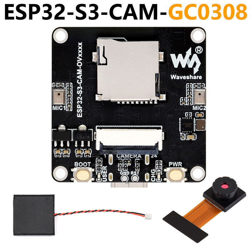 ESP32-S3 AI Camera Development Board Dual Microphone with Display Port