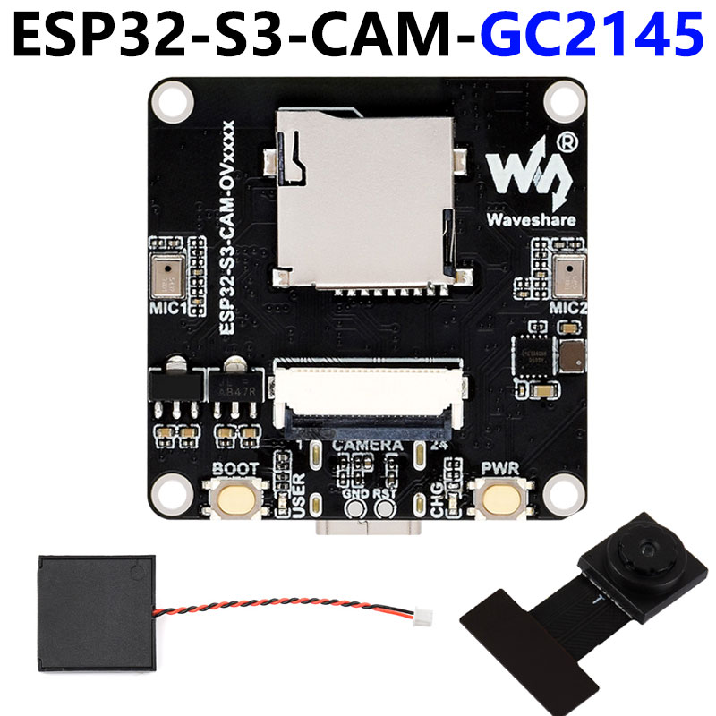 ESP32-S3 AI Camera Development Board Dual Microphone with Display Port