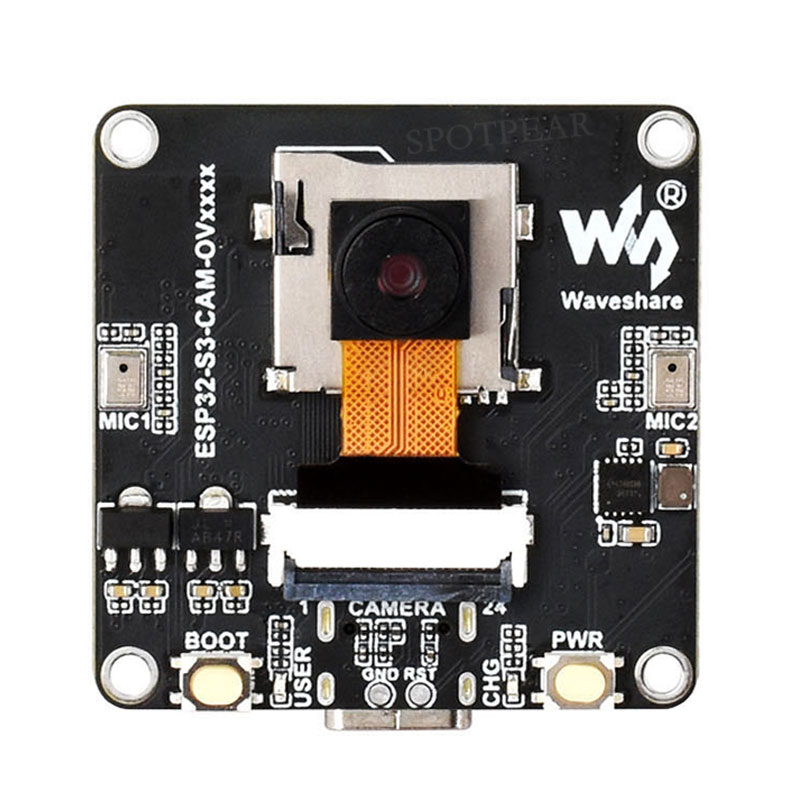 ESP32-S3 AI Camera Development Board Dual Microphone with Display Port