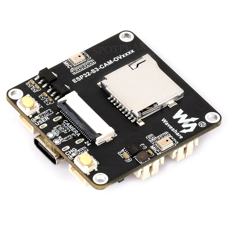 ESP32-S3 AI Camera Development Board Dual Microphone with Display Port