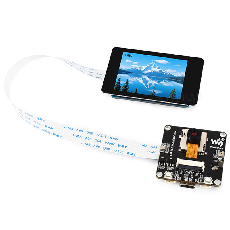 ESP32-S3 AI Camera Development Board Dual Microphone with Display Port