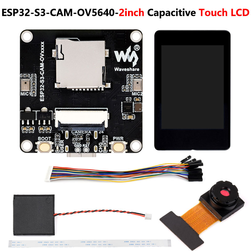 ESP32-S3 AI Camera Development Board Dual Microphone with Display Port