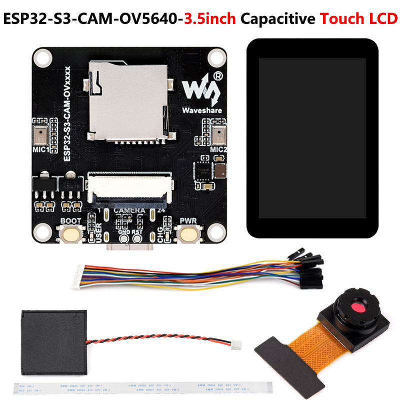 ESP32-S3 AI Camera Development Board Dual Microphone with Display Port