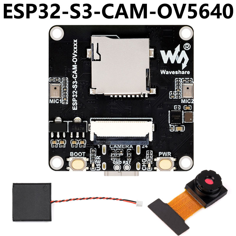 ESP32-S3 AI Camera Development Board Dual Microphone with Display Port