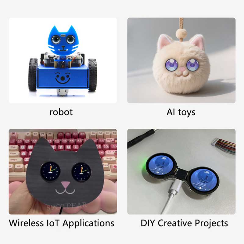 ESP32-S3 AI Electronic Eye Development Doard DualEye TouchEye 1.28 inch TouchScreen LCD Round Display N16R8 Toy Doll Robot