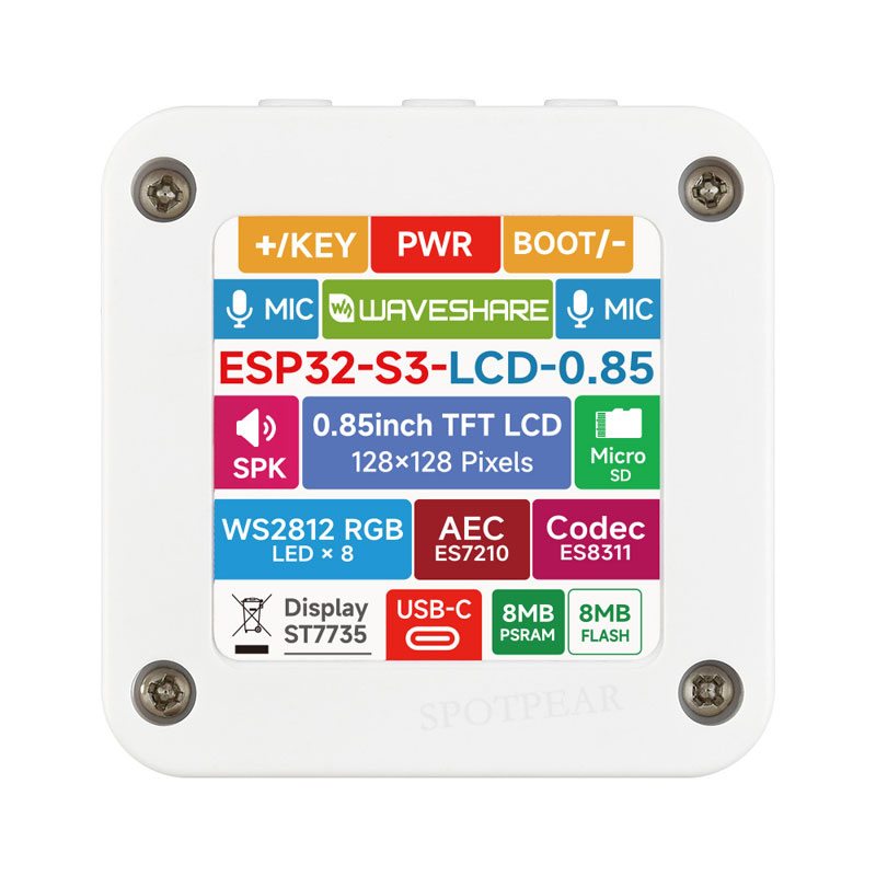 ESP32 S3 AI 0.85inch Development Board 0.85 inch DeepSeek RGB surround light