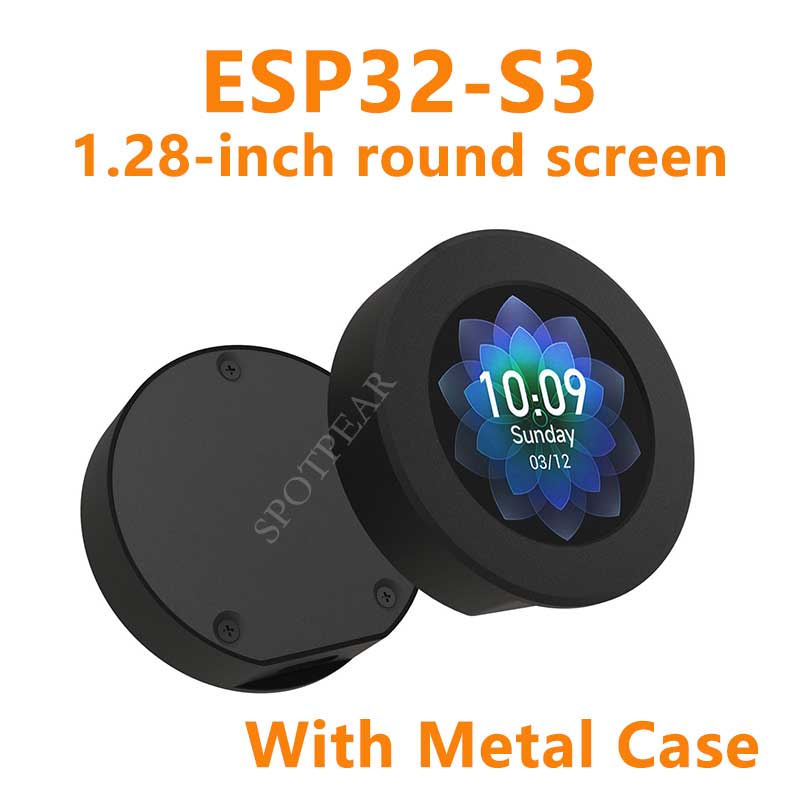 ESP32-S3 1.28inch Round LCD Display Screen Module Development Board GC9A01A QMI8658A With Case