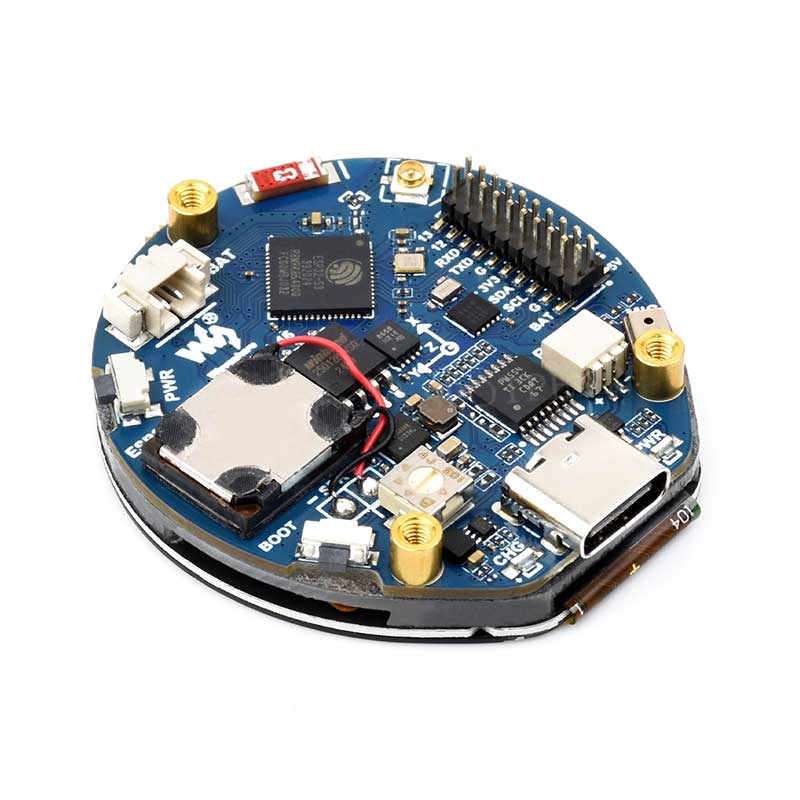 ESP32 S3 Development Board 1.46 inch Round LCD  1.46inch Display 412x412 QMI8658 Sensor / MIC / SD /MP3  Audio /Battery Port LVGL/HMI For Arduino