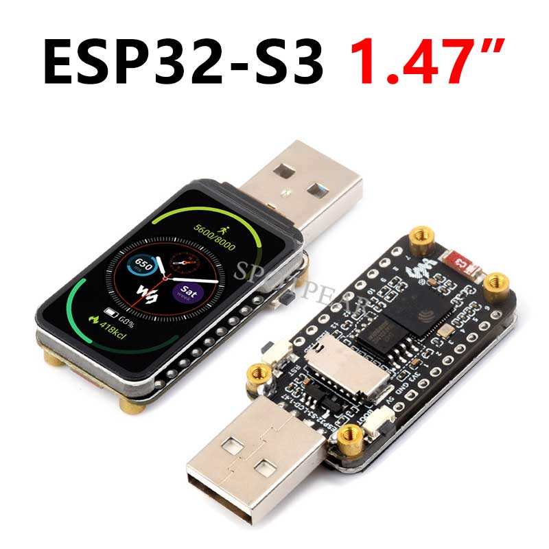 ESP32-S3 Development Board 1.47 inch LCD Screen Display 172x320 SD-Port LVGL USB