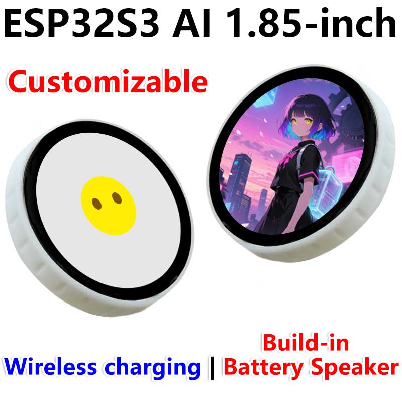 ESP32-S3 Development Board 1.85 inch Round LCD N16R8 DeepSeek AI Voice Chat Robot BOX Magnetic-charging
