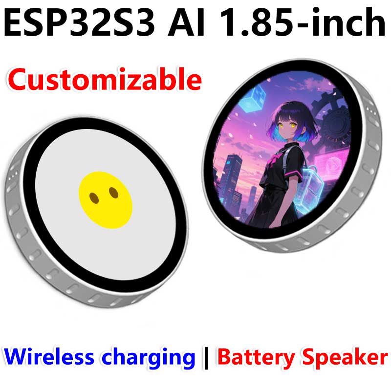 ESP32-S3 Development Board 1.85 inch Round LCD N16R8 DeepSeek AI Voice Chat Robot BOX Magnetic-charging