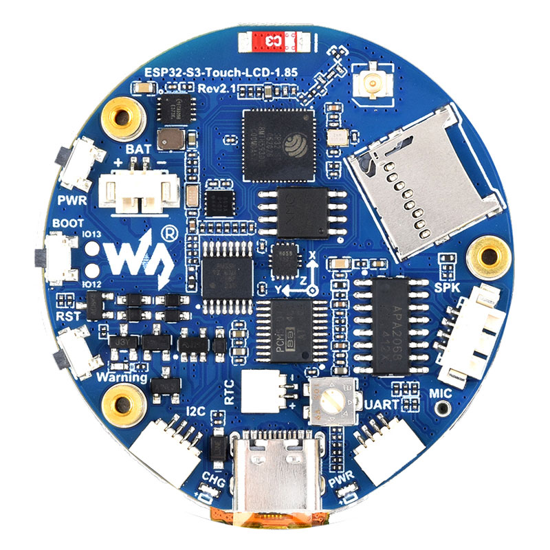 DeepSeek AI Voice Chat ESP32 S3 Development Board 1.85 inch Round LCD 1.85inch Display QMI8658 /MIC /SD /MP3  Audio LVGL For Arduino