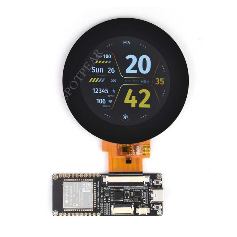 ESP32-S3 And 2.1inch Round LCD Kit N8R8 Captive TouchScreen Display 480x480