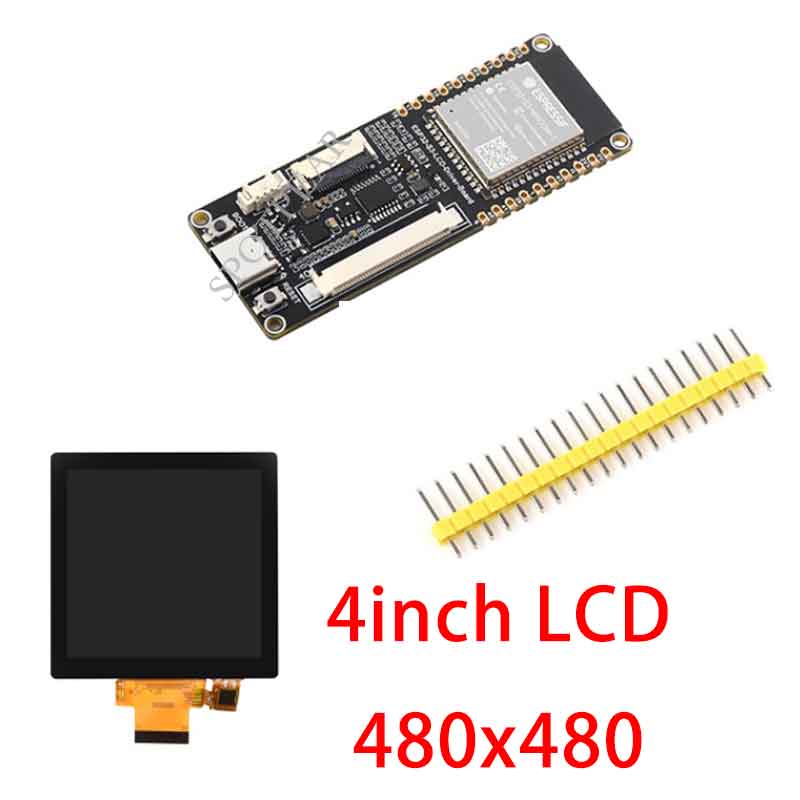 ESP32 S3 N8R8 And RGB 4inch Square LCD Kit Captive TouchScreen Display TV BOX 480x480