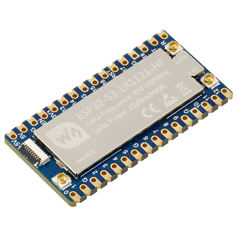 ESP32‑S3 LoRa Development Board with LR1121 3rd Generation RF Chip USB Stamp Hole