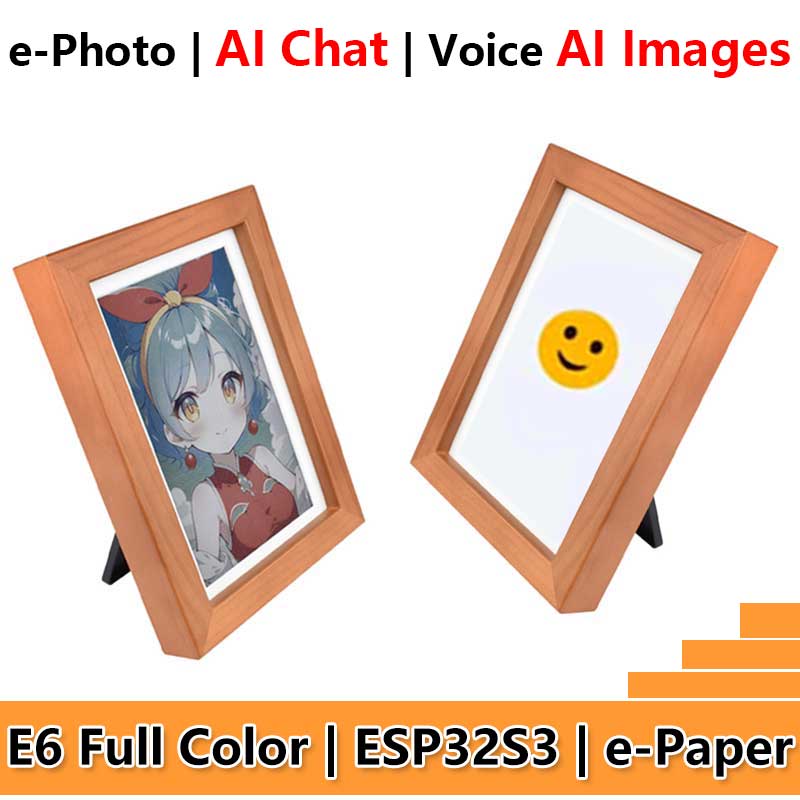 ESP32-S3 AI Voice Images Chat Robot Electronic PhotoPainter Frame E-Paper Ink Screen 7.3-inch E6 Full-Color Deepseek Development Board