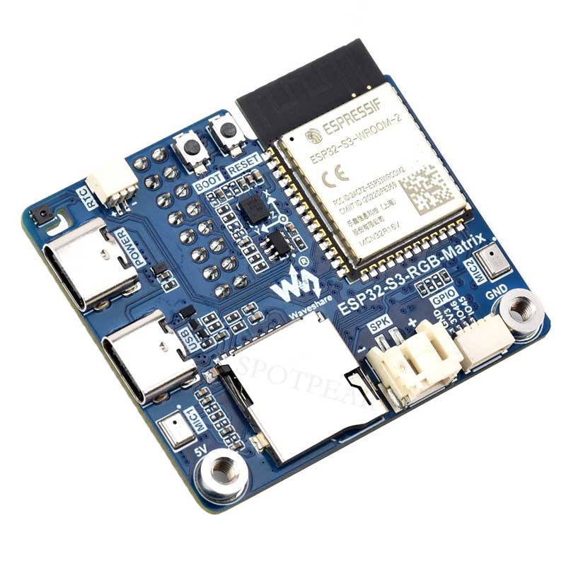 ESP32-S3 AI RGB Matrix Driver Board Dual Microphone DeepSeek