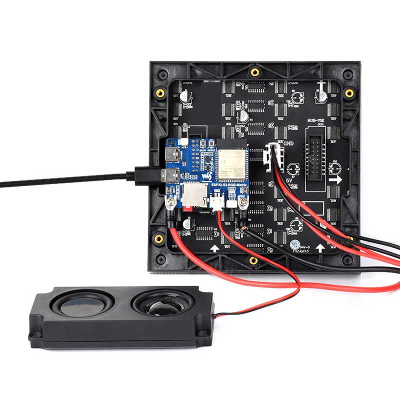 ESP32-S3 AI RGB Matrix Driver Board Dual Microphone DeepSeek