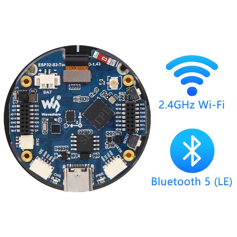 ESP32 S3 Development Board 1.43 inch AMOLED Display 1.43inch TouchScreen For Arduino LVGL With SD-Port/ QMI8658C 6-Axis Sensor