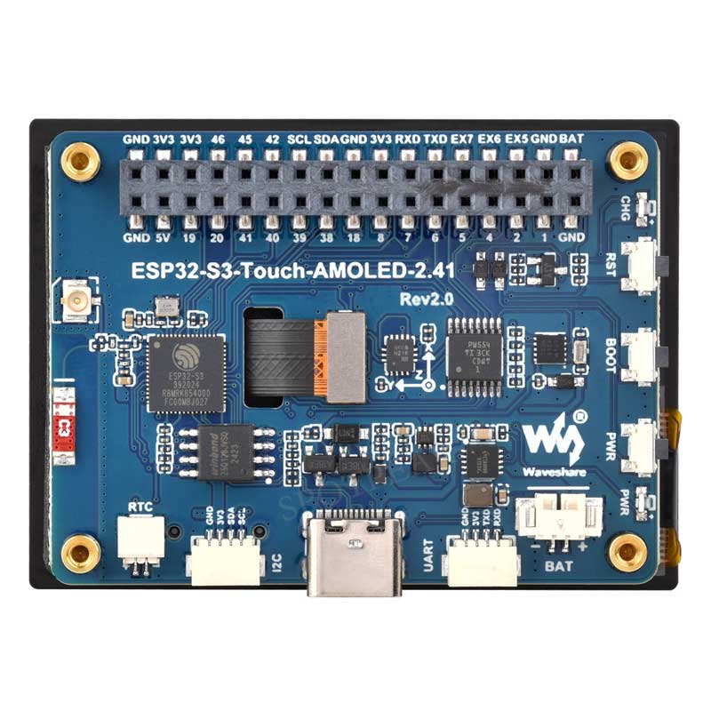 ESP32 S3 Development Board 2.41 inch AMOLED Display 600x450 TouchScreen For Arduino LVGL With SD-Port/ QMI8658C 6-Axis Sensor