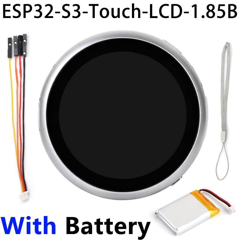 ESP32 S3 AI 1.85 inch Development Board with 1.85inch LCD Touchscreen Round Screen Electronic Badge Deepseek