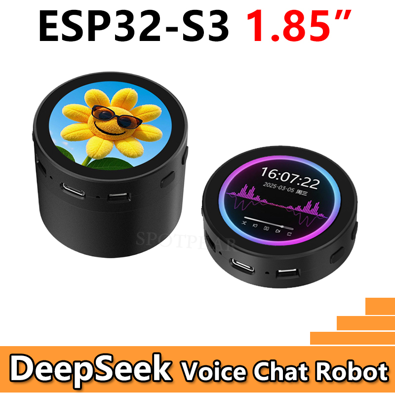 DeepSeek XiaoZhi AI Voice Chat Robot BOX ESP32-S3 Development Board 1.85 inch Round LCD N16R8