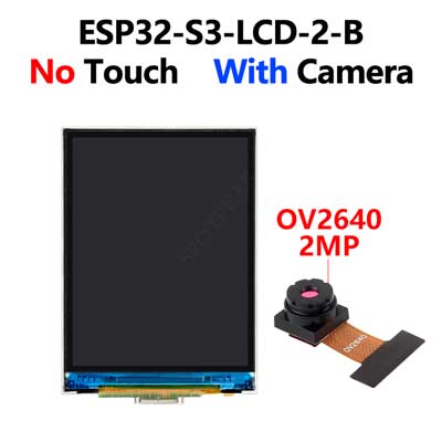 ESP32 S3 LCD Camera Development Board 2 inch Display QMI8658 Sensor / Battery Port LVGL/HMI For Arduino