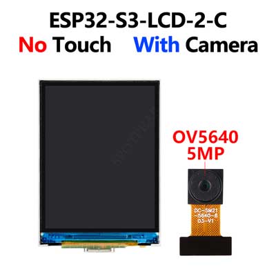 ESP32 S3 LCD Camera Development Board 2 inch Display QMI8658 Sensor / Battery Port LVGL/HMI For Arduino