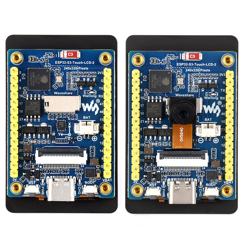 ESP32 S3 LCD Camera Development Board 2 inch Display QMI8658 Sensor / Battery Port LVGL/HMI For Arduino