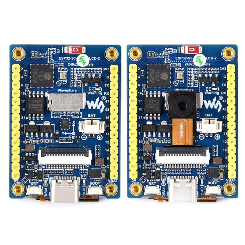 ESP32 S3 LCD Camera Development Board 2 inch Display QMI8658 Sensor / Battery Port LVGL/HMI For Arduino