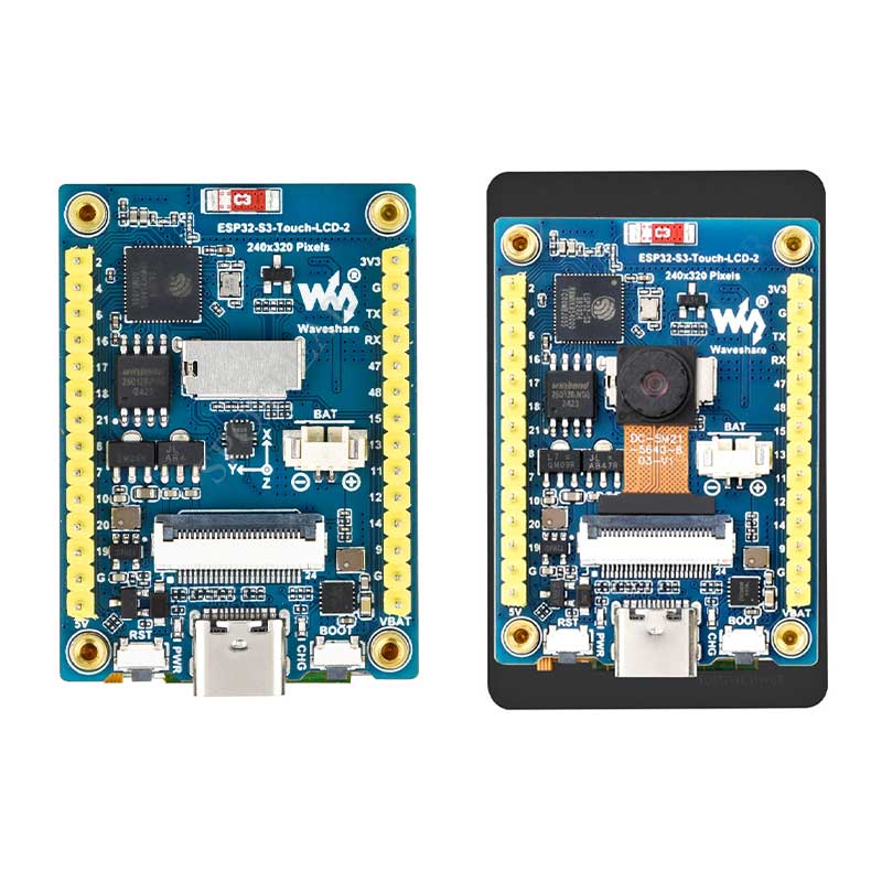 ESP32 S3 LCD Camera Development Board 2 inch Display QMI8658 Sensor / Battery Port LVGL/HMI For Arduino