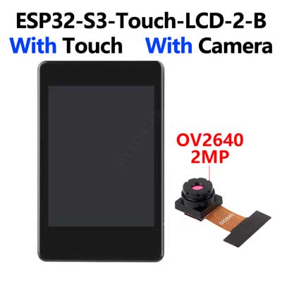 ESP32 S3 LCD Camera Development Board 2 inch Display QMI8658 Sensor / Battery Port LVGL/HMI For Arduino