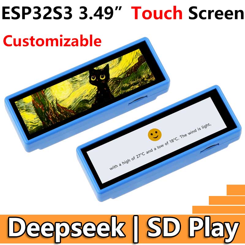 ESP32-S3 3.49-inch Development Board DeepSeek AI Chat Box 3.49inch LCD Capacitive TouchScreen Display 172×640 N16R8