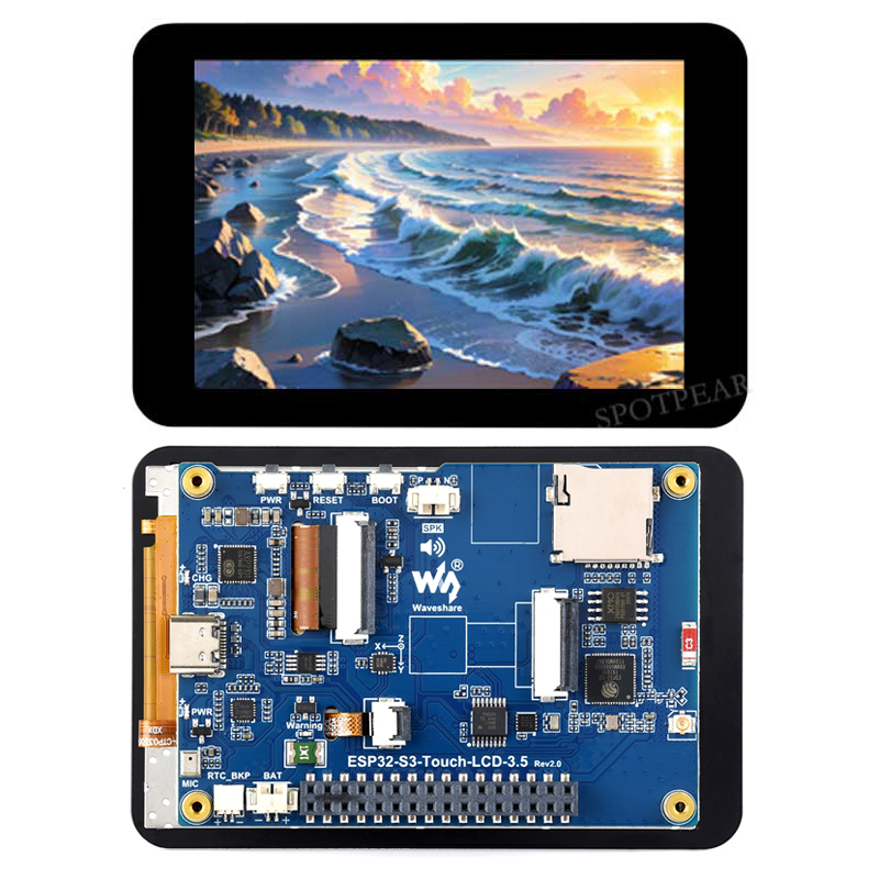 DeepSeek AI Voice Chat Robot BOX ESP32-S3 Development Board 3.5 inch LCD N16R8 Touchscreen Display 6-Axis /Camera /SD