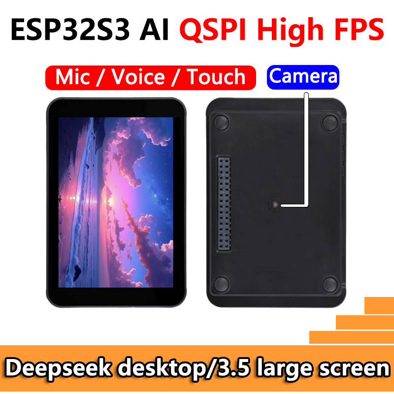 DeepSeek XiaoZhi AI Voice Chat Robot BOX ESP32-S3 Development Board 3.5 inch QSPI LCD N16R8 Touchscreen Display 6-Axis /Camera /SD