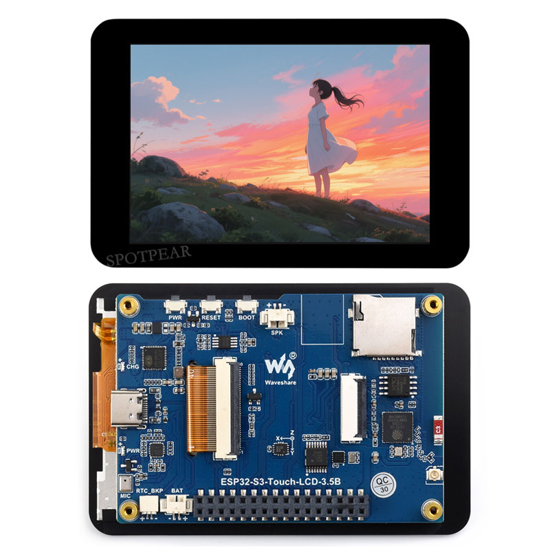 DeepSeek  AI Voice Chat Robot BOX ESP32-S3 Development Board 3.5 inch QSPI LCD N16R8 Touchscreen Display 6-Axis /Camera /SD