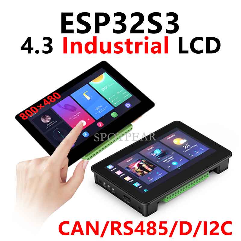 ESP32 S3 4.3inch LCD (B) 800x480 Captive TouchScreen Display Board LVGL with Sensor CAN I2C RS485