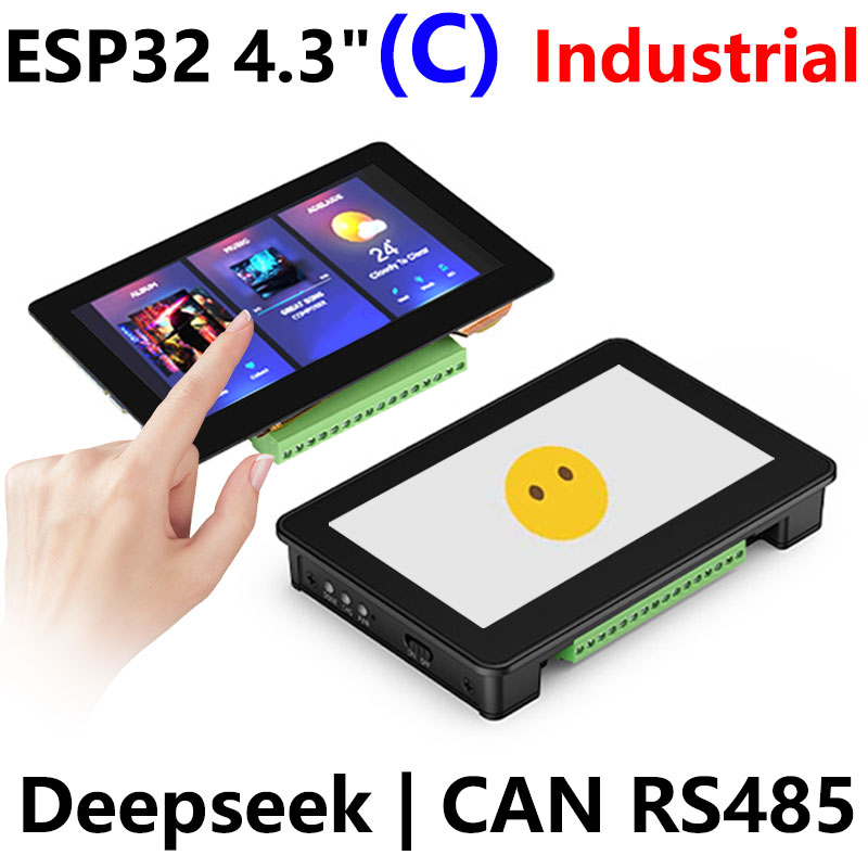 ESP32 S3 AI 4.3inch (C) Industrial Development Board 4.3 inch TouchScreen Display Sensor CAN I2C RS485 DeepSeek