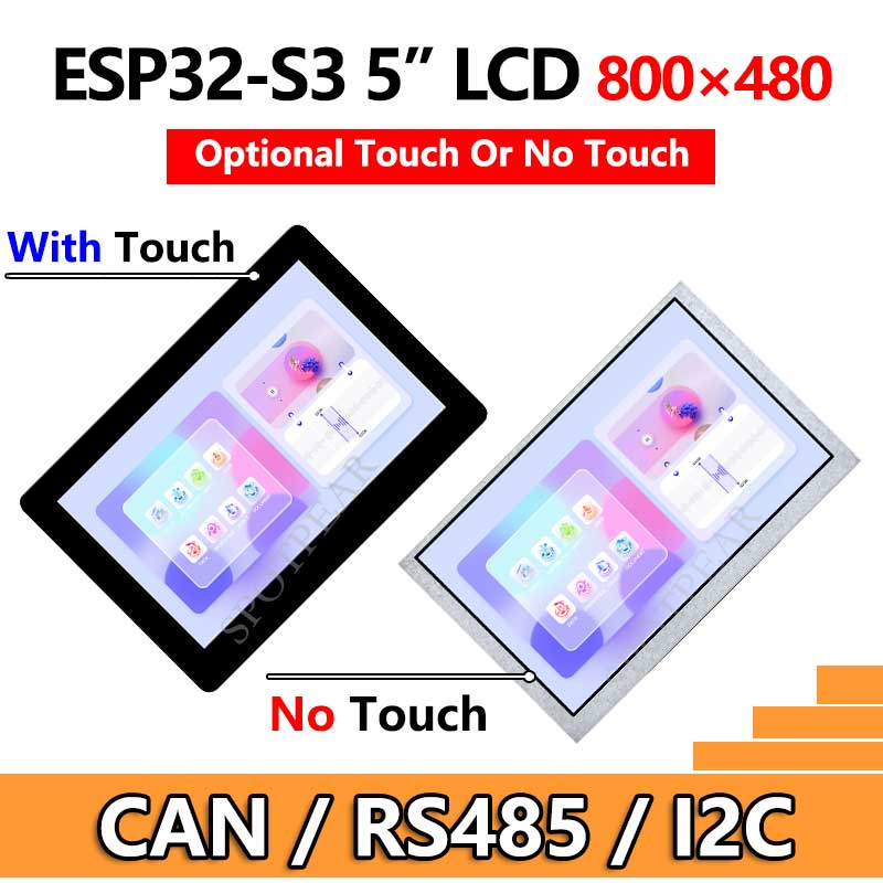 ESP32 S3 5 inch LCD Development Board 800x480 TouchScreen Display TVBOX LVGL HMI Sensor CAN RS485