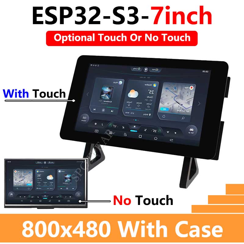 ESP32-S3 7inch LCD Display TouchScreen 800×480 WiFi Bluetooth CAN RS485 Sensor